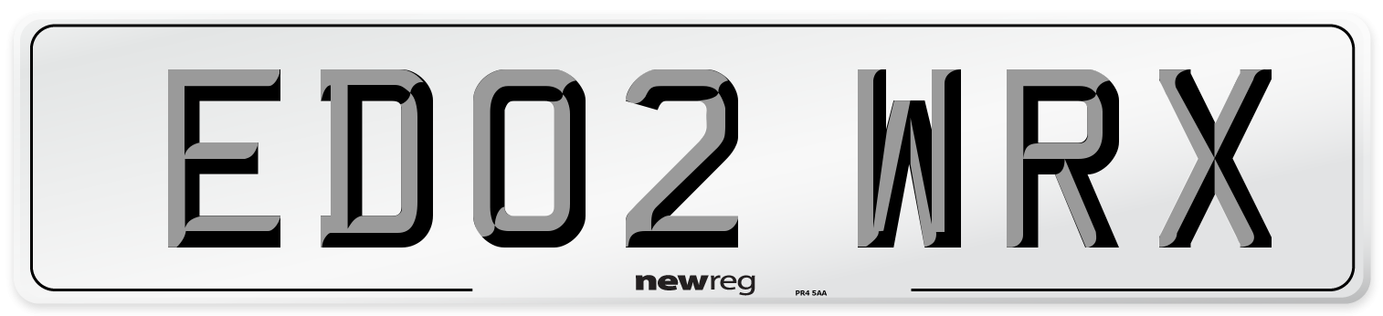 ED02 WRX Number Plate from New Reg
